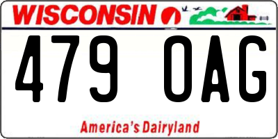 WI license plate 479OAG