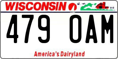 WI license plate 479OAM