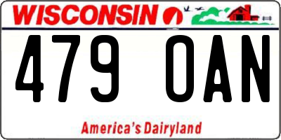 WI license plate 479OAN
