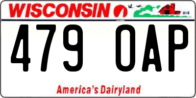 WI license plate 479OAP
