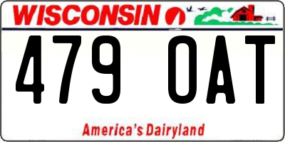 WI license plate 479OAT