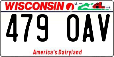 WI license plate 479OAV