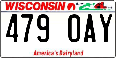 WI license plate 479OAY