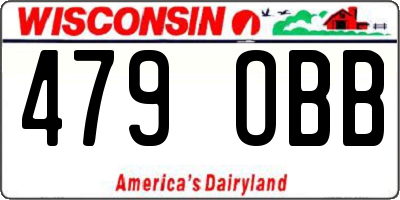 WI license plate 479OBB