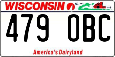 WI license plate 479OBC
