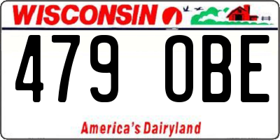WI license plate 479OBE