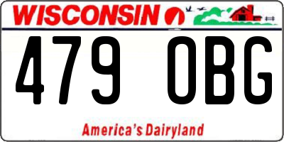 WI license plate 479OBG