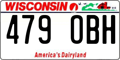 WI license plate 479OBH
