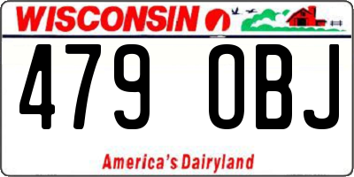 WI license plate 479OBJ
