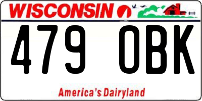WI license plate 479OBK