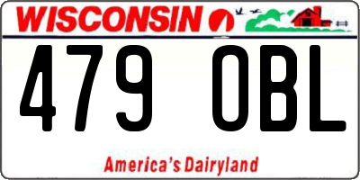 WI license plate 479OBL