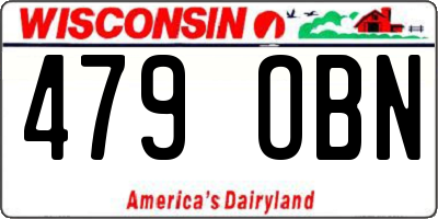 WI license plate 479OBN