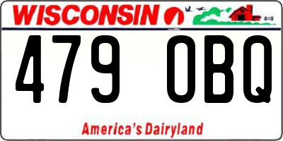 WI license plate 479OBQ