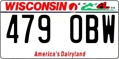 WI license plate 479OBW