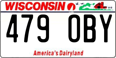 WI license plate 479OBY