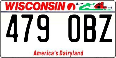 WI license plate 479OBZ
