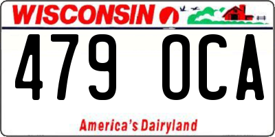 WI license plate 479OCA