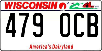 WI license plate 479OCB