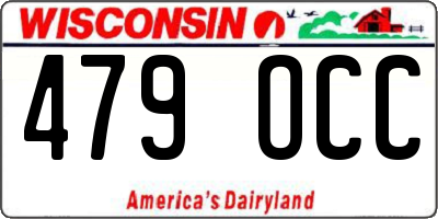 WI license plate 479OCC
