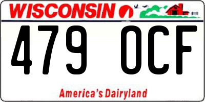 WI license plate 479OCF