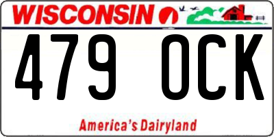 WI license plate 479OCK