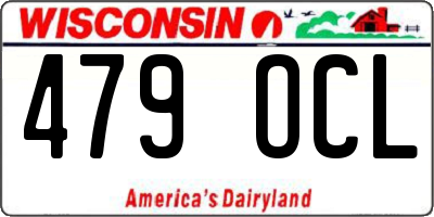 WI license plate 479OCL