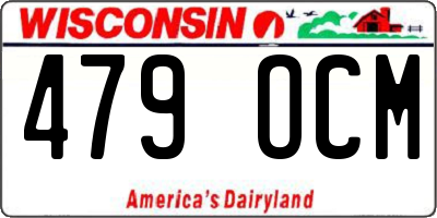 WI license plate 479OCM