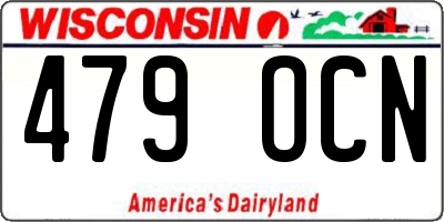 WI license plate 479OCN