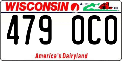 WI license plate 479OCO