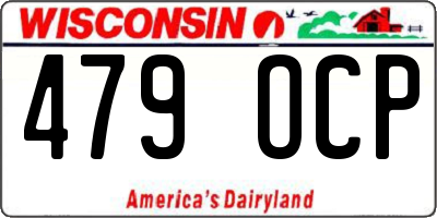 WI license plate 479OCP