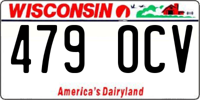WI license plate 479OCV