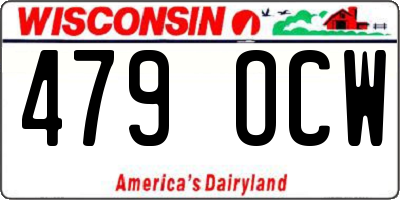 WI license plate 479OCW