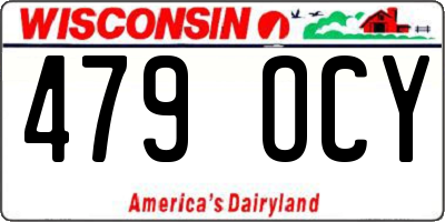 WI license plate 479OCY