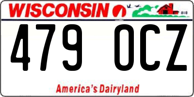 WI license plate 479OCZ