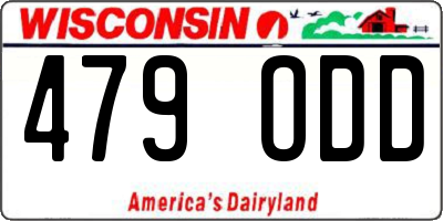 WI license plate 479ODD