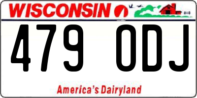 WI license plate 479ODJ