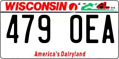 WI license plate 479OEA