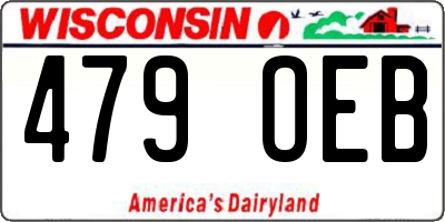 WI license plate 479OEB