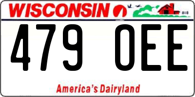 WI license plate 479OEE