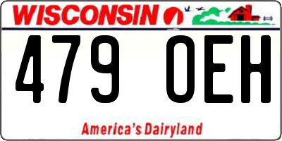 WI license plate 479OEH