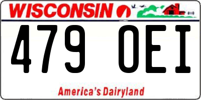 WI license plate 479OEI