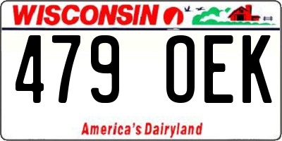 WI license plate 479OEK