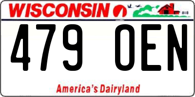 WI license plate 479OEN