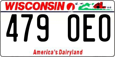 WI license plate 479OEO
