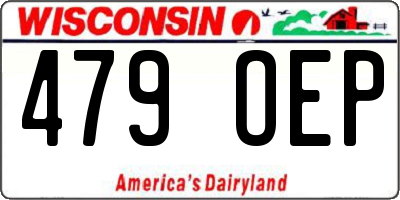 WI license plate 479OEP