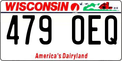 WI license plate 479OEQ