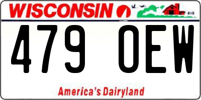 WI license plate 479OEW