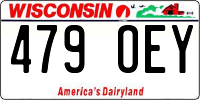 WI license plate 479OEY