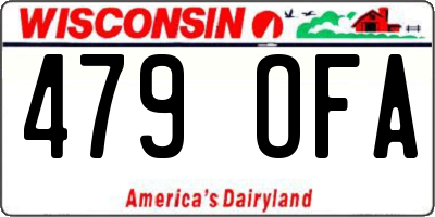 WI license plate 479OFA