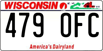 WI license plate 479OFC
